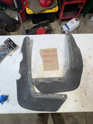 #ad 1983 Honda 200e mud flaps $45.00