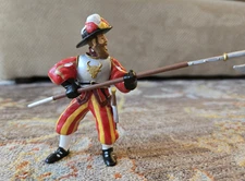 Papo Spanish Conquistador figure with a halberd pike plus Horse