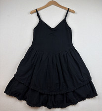 AERIE At The Barre Mini Dress Size XL Boho Tiered Cotton Festival Beachy Stretch