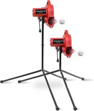 Power Alley Pro Real Baseball Machine - Adjustable Design, Pitches Real Baseball