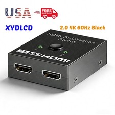 Bi-Directional HDMI Switch Switcher Splitter Cable 4K 2.0HUB HDCP 2x1 1x2 In Out