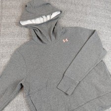 UNDER ARMOUR Women  s Size Large Sweatshirt Cowl Neck Rival Fleece Hoodie Gray