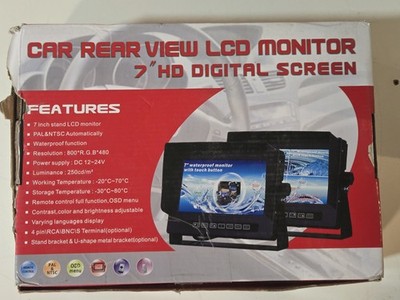   Waterproof 7'' Car Rear View Monitor Security Cam with Remote and Wiring ️