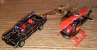 Corgi Juniors vintage diecast Bundle: BATMOBILE Car & Trailer (1976) & BATCOPTER
