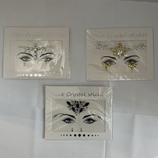 Face Crystal Sticker Face Gems Festival Jewelry sealed Set Of 3
