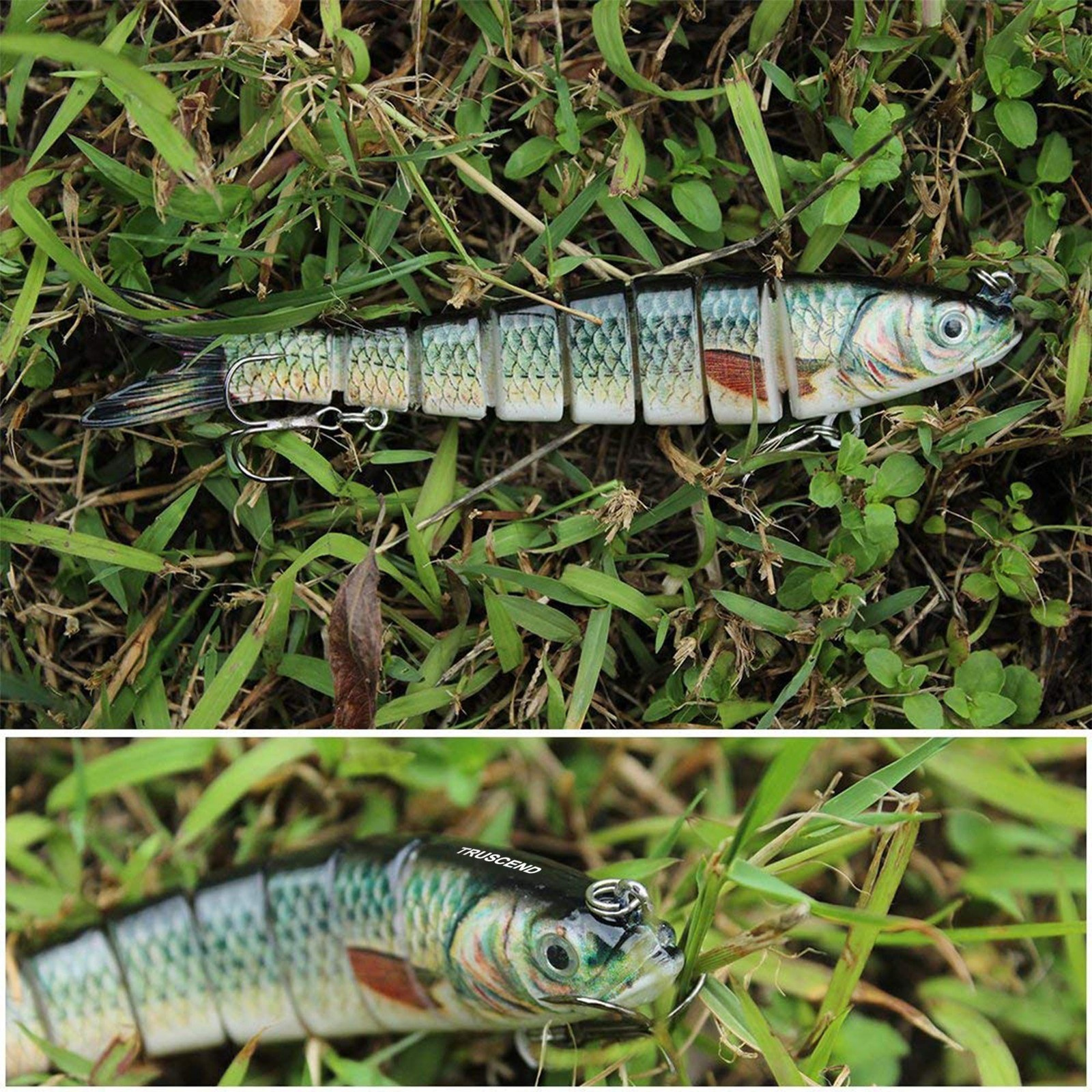 TRUSCEND Swimmax 8-Segment Swimbait Lure - Realistic Action & Rattle - Image 6