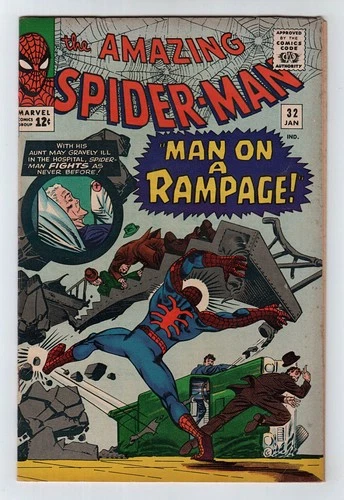 Marvel 1966 AMAZING SPIDER-MAN No. 32 BATTLES DOCTOR OCTOPUS FN 6.0