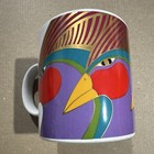 Laurel Burch Harlequin Birds Ceramic Coffee Mug 12 oz MG725 Made in Japan w/ Box — photo 2