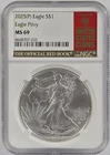 2025 (P) Eagle S$1 Eagle Privy MS69 Red Book Label NGC