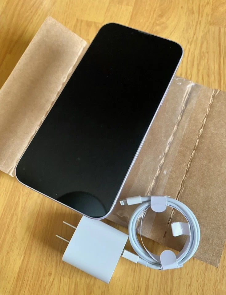 Apple iPhone 14 Plus - 128 GB - Purple ( Unlocked ) w/ Cable Adapter ( Genuine ) - image 2 of 4