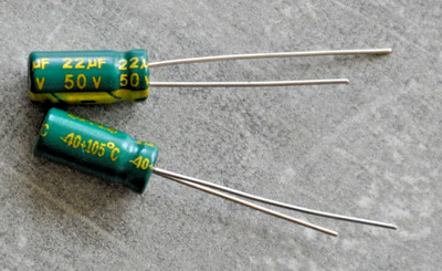 6 Stück ELKO 22uF 50V 105°C Elektrolytkondensator Radial Low ESR
