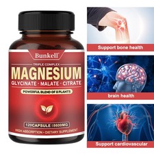 Magnesium Complex 600 Mg Supplements Balance Stress Muscle Health 120 Pills UK 0.18 per thousand milligrams
