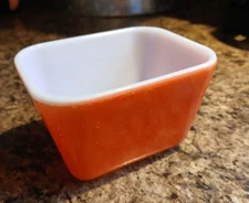 Pyrex Red 501 Refrigerator Dish Small Rectangular Vintage No Lid