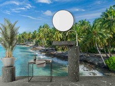 3D Islands Palm Trees Sea Self-adhesive Removeable Wallpaper Wall Mural