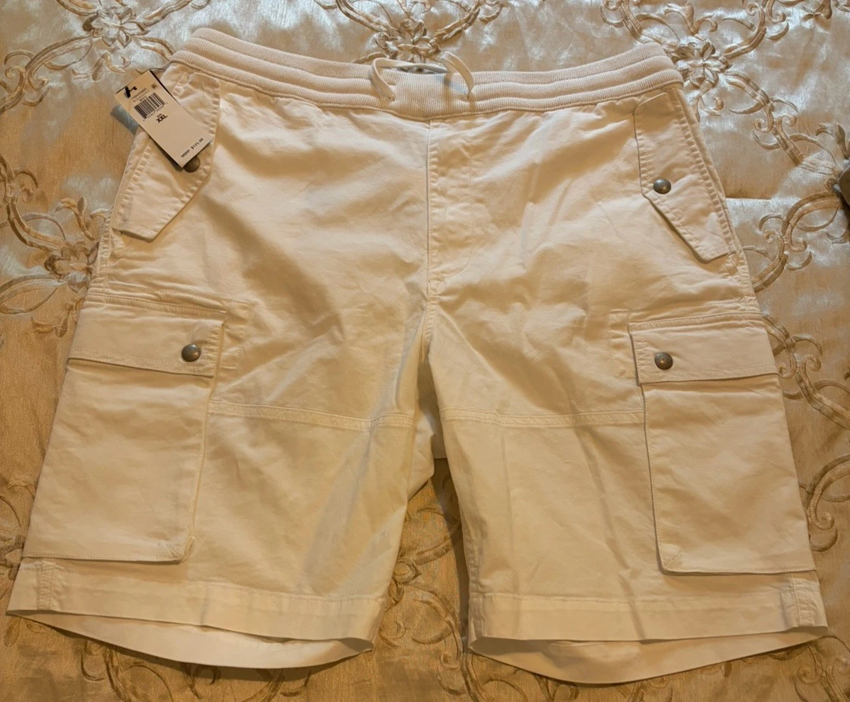 NWT RALPH LAUREN UTILITY SURPLUS CHINO XXL SHORTS WHITE WITH SNAP POCKETS