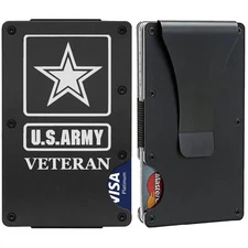 RFID BLOCKING MINIMALIST ARMY VET WALLET PROTECT YOUR VETERAN GIFT D7