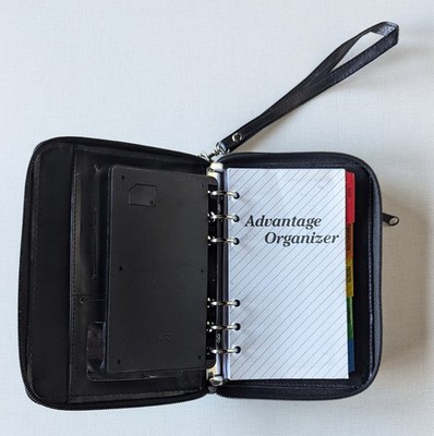 Vintage Advantage Organizer, Planer Taschenrechner Reißverschlusstaschen Handytasche (8'' x 5'')