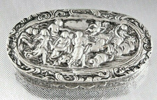 Antica "scatola astuccio tabacco da fiuto" 19. ARGENTO STERLING * Un...