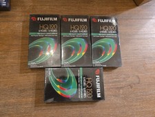 FujiFilm VHS High Quality HQ120 6 Hours Blank Video Cassette Tapes 4 Pack NEW