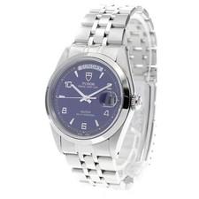 TUDOR PRINCE DATE-DATE 76200 35mm SS Blue Dial Automatic #C127 2