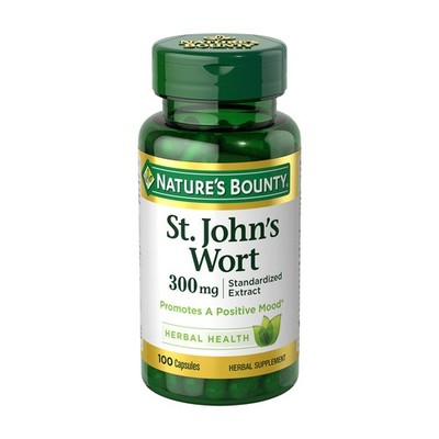Nature's Bounty St. John s Wort 300mg Capsules, Herbal Health Supplement,...