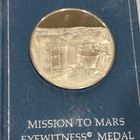 MISSION TO MARS COIN EYEWITNESS MEDAL VIKING Franklin Mint SILVER 1976. — photo 2