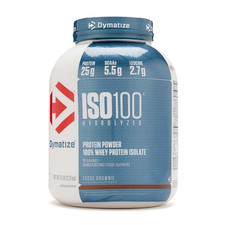 Dymatize Iso 100 Whey Protein Isolate Fudge Brownie Flavor Workout 5lb NEW