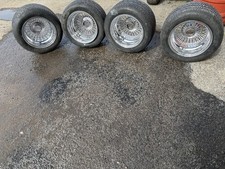 15 10 Wide Straight Laced Deep Inset Stamped Wire Wheels