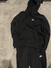 Large Black Nike Sweatpants And XL Black Nike Sweatshirt Matching Suit
