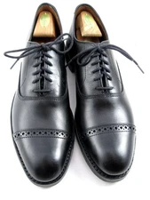 NEW Allen Edmonds  "FIFTH AVENUE" Cap-Toe Oxfords 10 AA Black DAINITE (618N)