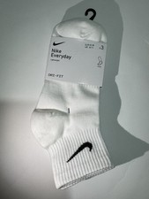 Nike Everyday Lightweight Ankle Socks   White   3 Pairs   Size 8  11