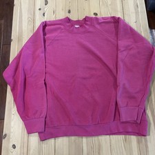 VTG 80's Fruit of the Loom Blank Crewneck Sweatshirt Men S Pink Made in USA