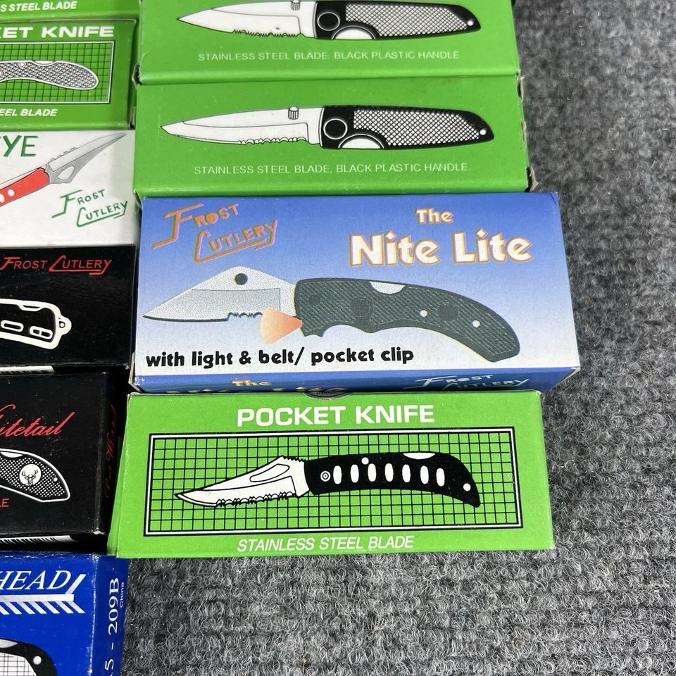 Vintage Pocket Knife Lot of 11 NOS Folding Knives Stainless Steel Blade New - Image 4 of 4