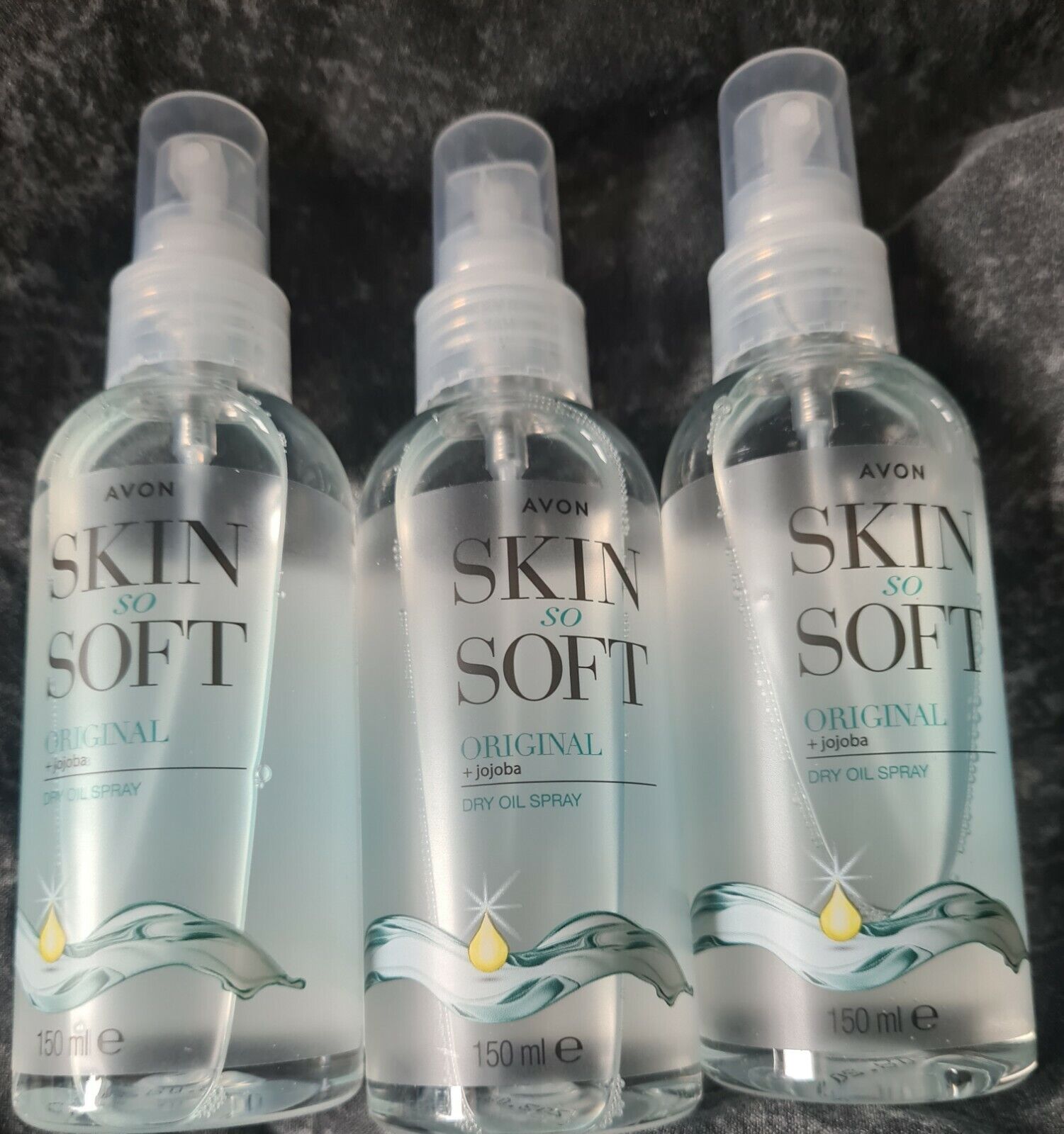 Avon Skin So Soft Original Dry Oil Spray X3 Bottles *mosquito Repellant*
