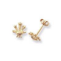 9ct Gold Welsh Feathers Earrings 9ct Gold Welsh Feathers Earrings