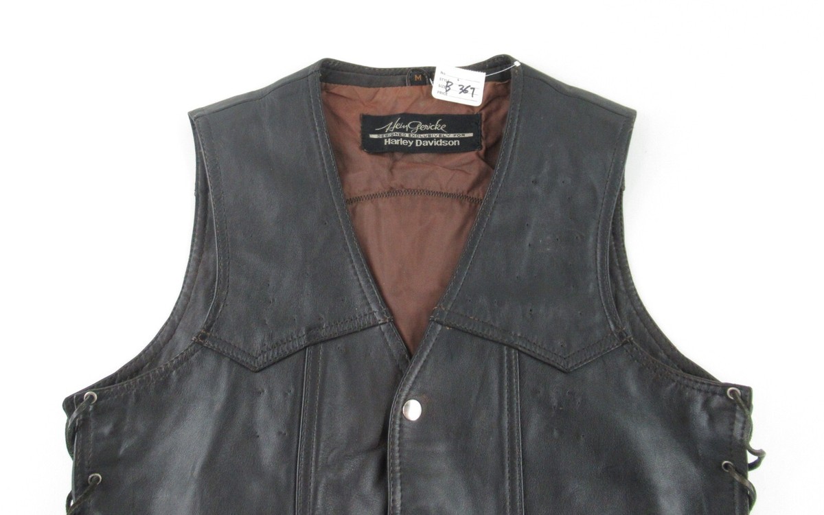 Harley Davidson by Hein Gericke Men's Snap Leather HOG Vest