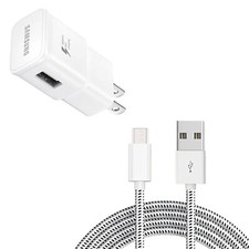 6ft USB Cable Fast Home Charger Quick Power Adapter Travel Wall AC for Tablets