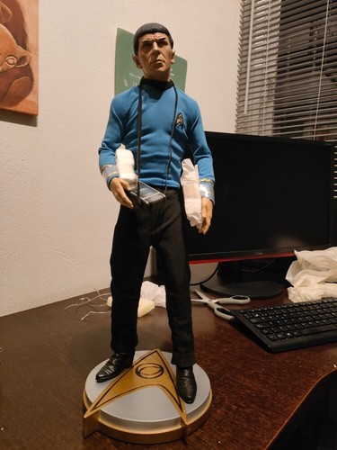 Figura Spock (Star Trek) de Sideshow, escala 1/4, gran tamaño 45 cm, muy raro - Imagen 7 de 11