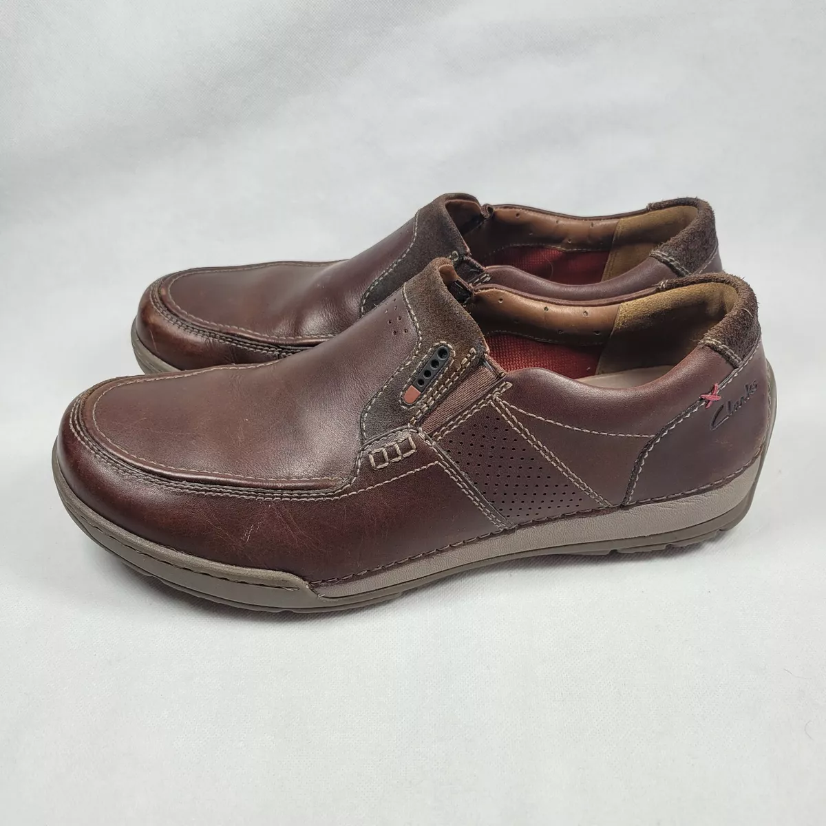 temperatura sexual Calamidad Clarks ACTIVE AIR VENT Skyward Free Leather Loafers Shoe MEN 9.5 | eBay