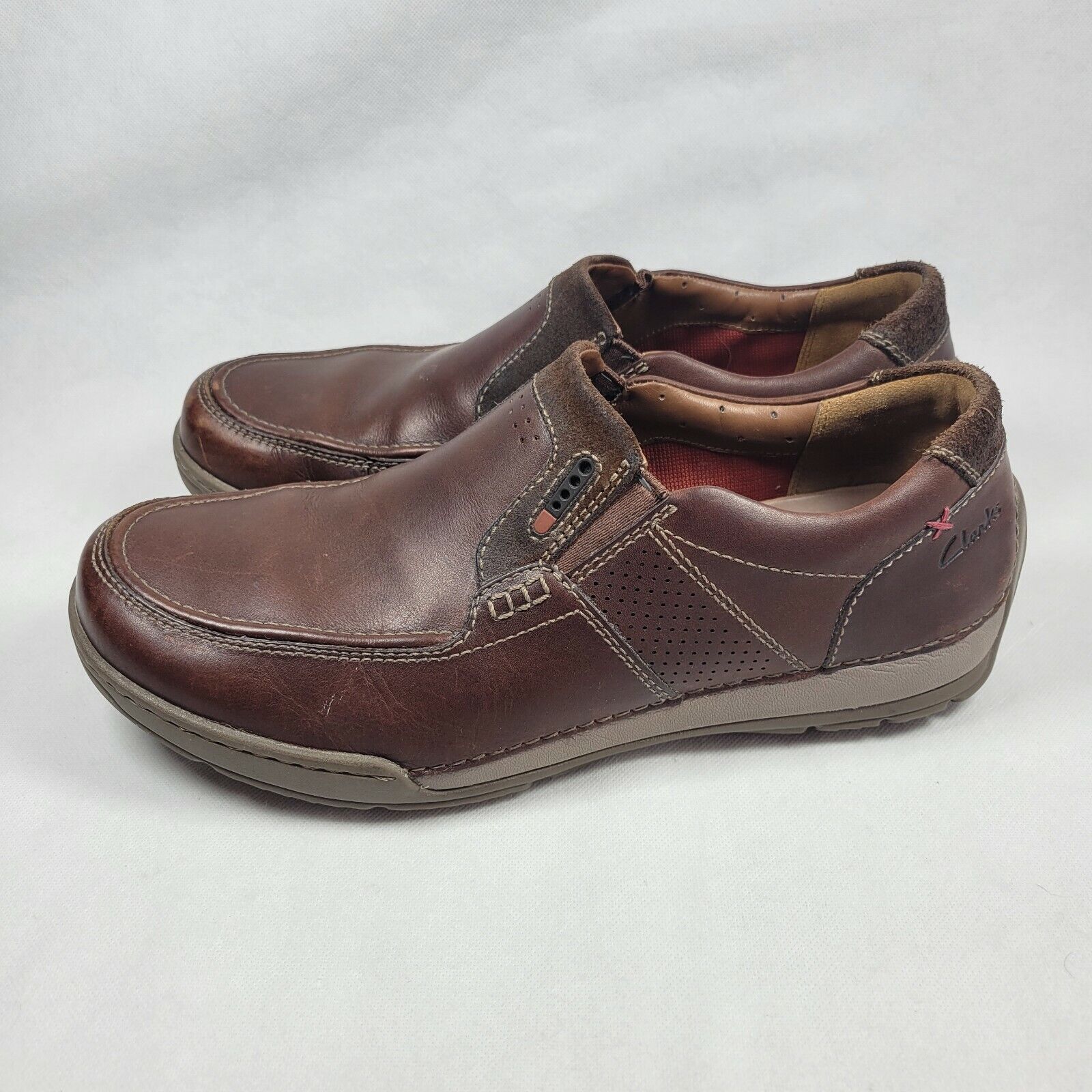 venlige Smitsom træfning Clarks ACTIVE AIR VENT Skyward Free Leather Loafers Shoe MEN 9.5 | eBay