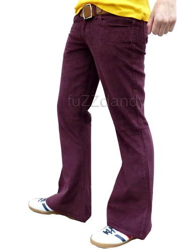FLARES mens cords bell bottoms 70's vtg fancy hippie jeans Pants dress trousers