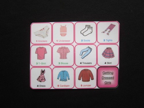 Carte per ragazze vestirsi autismo/PECS/demenza/primi anni/auto-aiuto/aiuti visivi - Foto 17 di 37