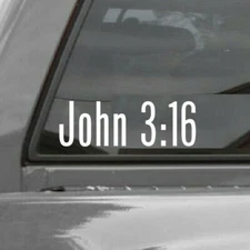 JOHN 3:16 Vinyl Window Decal