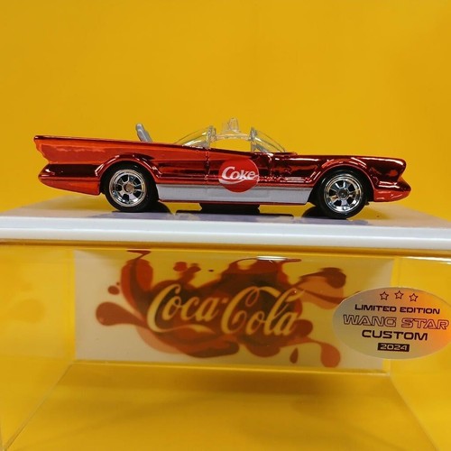 Hot Wheels BATMAN BATMOBILE Red CHROME COKE COLA (WANGSTAR CUSTOM) REAL RIDERS - Picture 10 of 16