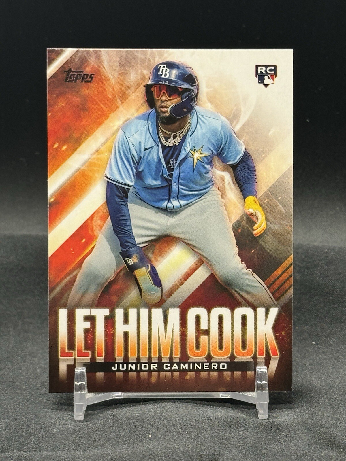 2024 Topps Update Let Him Cook Junior Caminero RC Tampa Bay Rays - LHC-13
