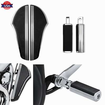 Defiance Driver Floorboards Male Mount Footrest Fit For Harley Touring FLHX FLTR