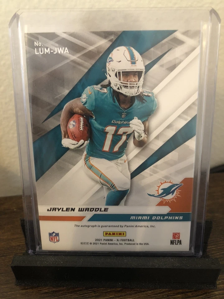2021 Panini XR Luminous Endorsements /99 Jaylen Waddle Rookie Auto RC #LUM-JWA - Image 3 of 3