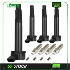 4Pcs Ignition Coil & Iridium Spark Plug Kits For 2010-2017 Toyota Camry 2.5L L4