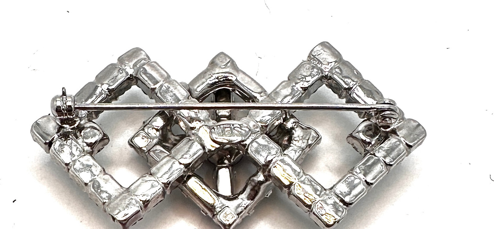 Weiss Signed PAINTED Layered Interlocking Geometr… - image 5