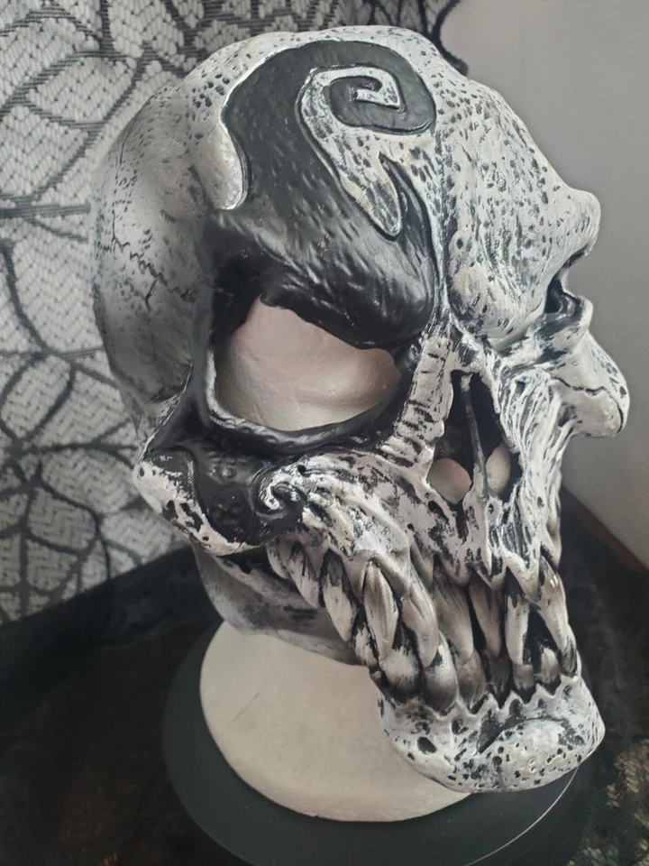 California Costumes Inc Skeleton Skull  Spooky Halloween Adult Mask Black Eye Y - Image 2 of 4